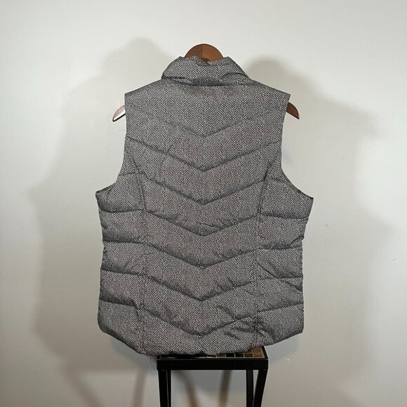 Lands' End Women’s Black & White Quilted Puffer Vest | Size Medium - Picture 4 of 4